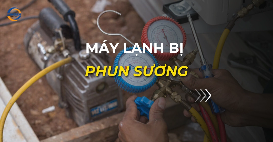 máy lạnh bị phun sương