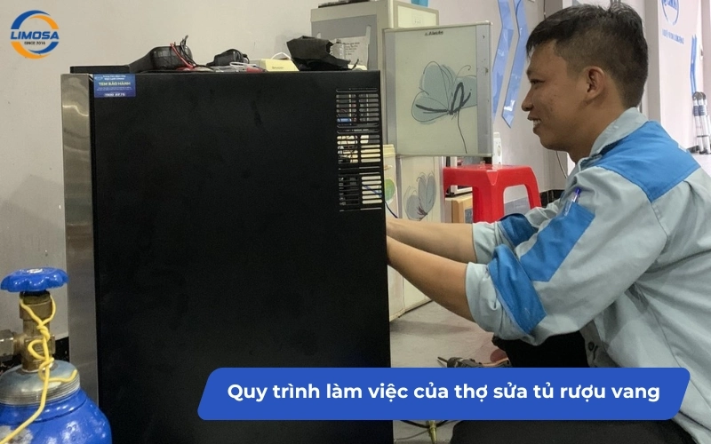 Quy trình làm việc chuyên nghiệp của thợ sửa tủ rượu vang