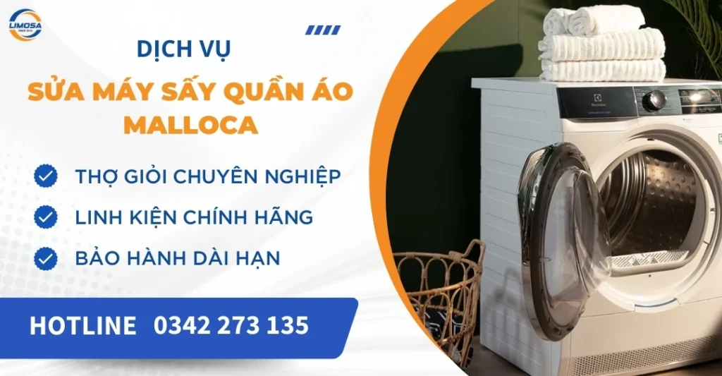 Sửa máy sấy quần áo Malloca