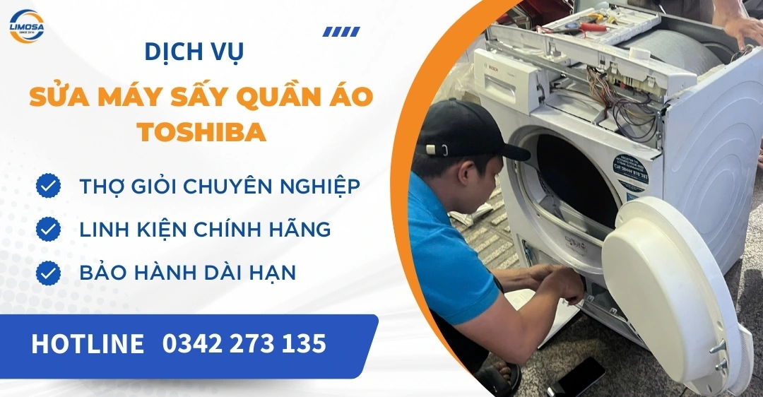 Sửa máy sấy quần áo Toshiba