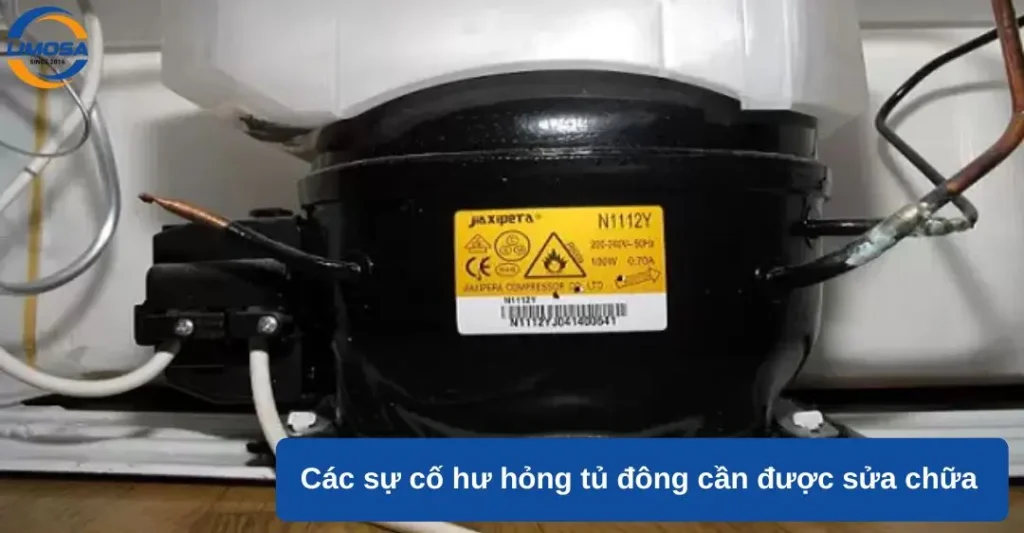 Các sự cố hư hỏng tủ đông cần được sửa chữa