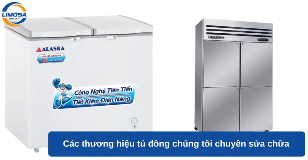 Các thương hiệu tủ đông chúng tôi chuyên sửa chữa