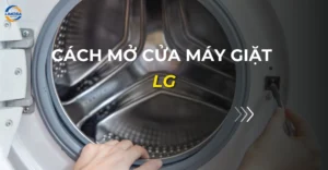 cách mở cửa máy giặt lg_