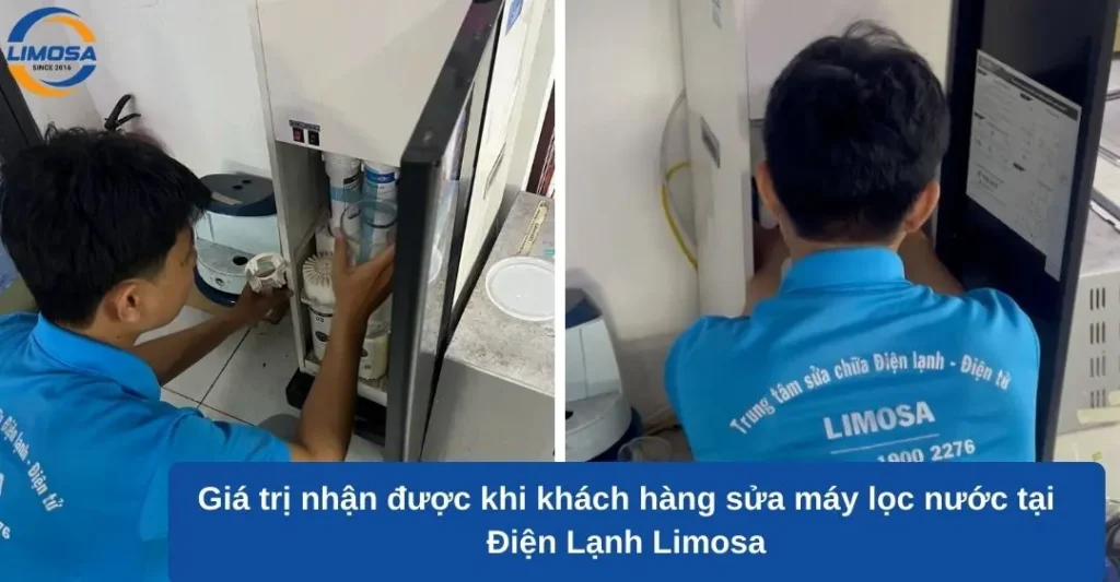 Giá trị nhận được khi khách hàng sửa máy lọc nước tại Điện lạnh Limosa