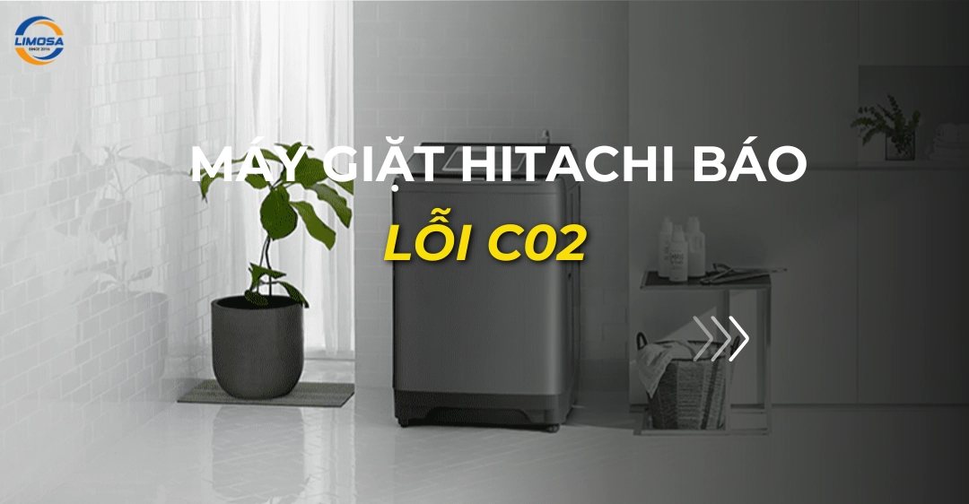 máy giặt hitachi báo lỗi c02_
