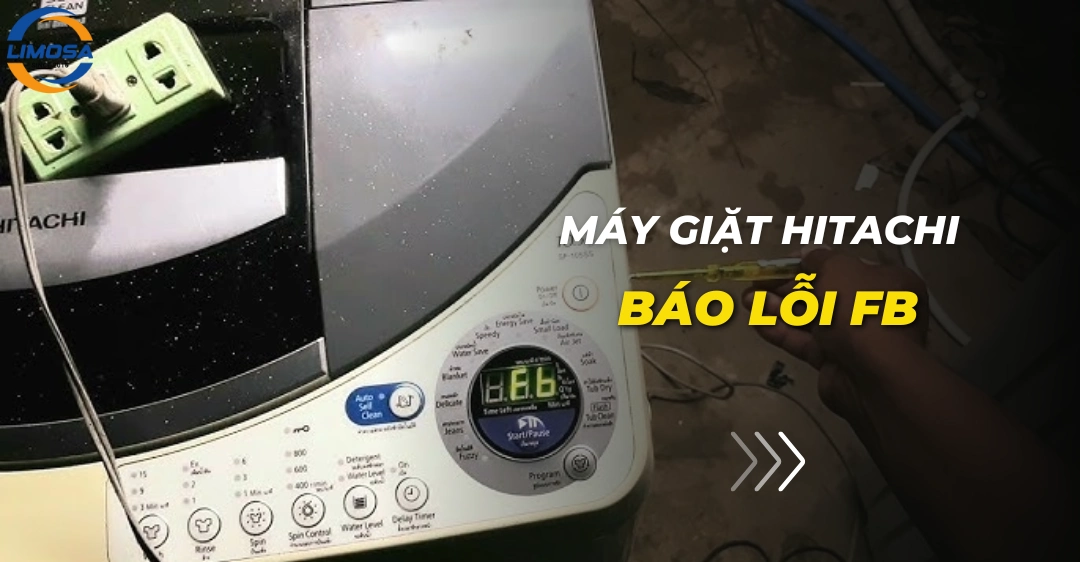 Máy giặt hitachi báo lỗi fb