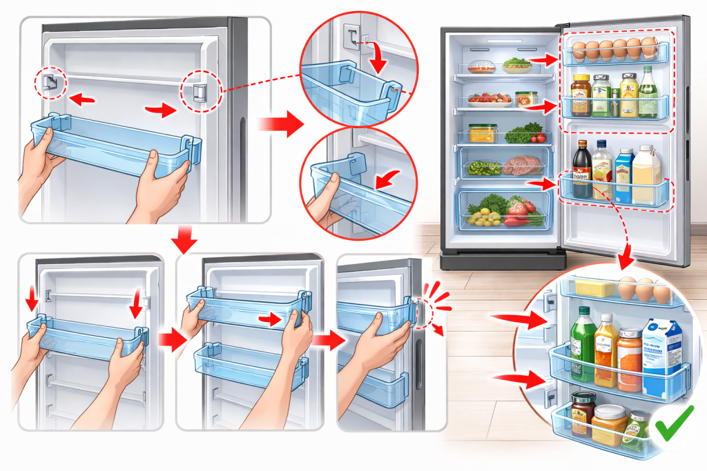 cách lắp tủ lạnh sharp