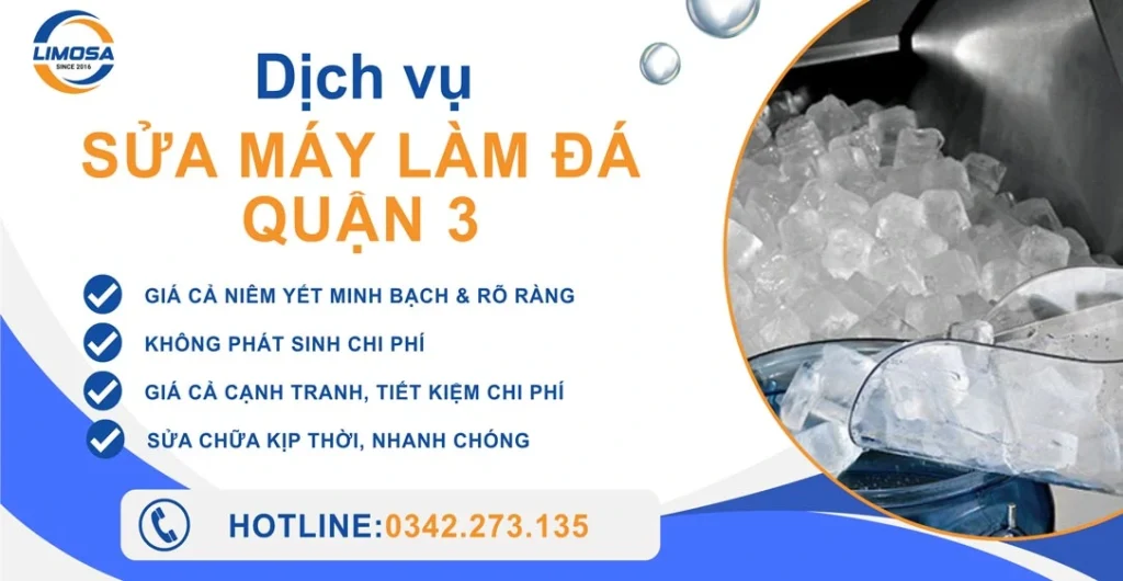 Dịch vụ sửa máy làm đá viên quận 3 Điện lạnh Limosa