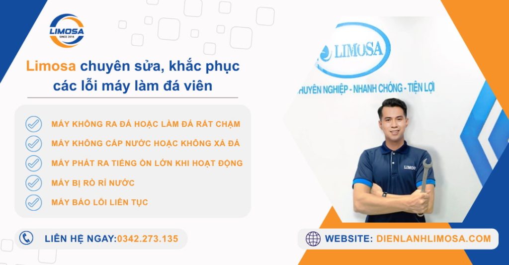 Điện lạnh Limosa sửa máy làm đá viên hiệu quả, giá tốt