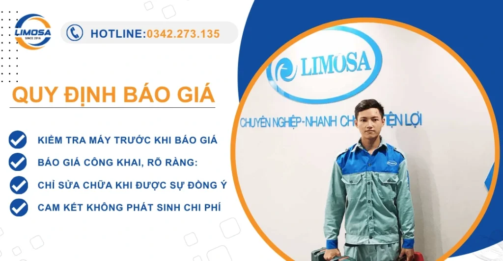 Cam kết của Điện lạnh Limosa cho dịch vụ sửa máy làm đá viên quận 10