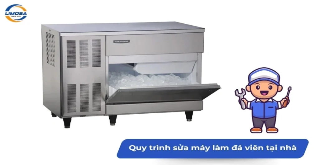 Quy trình sửa máy làm đá viên quận 8 tại Điện lạnh Limosa